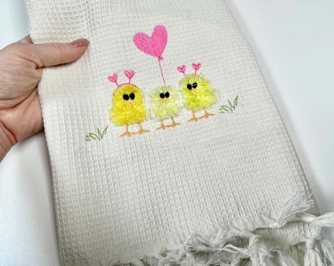 Cute little Chicks machine embroidery designs Fringed Fluffy Chick chenille farm bird small chicken baby awesome fur design kids shirt