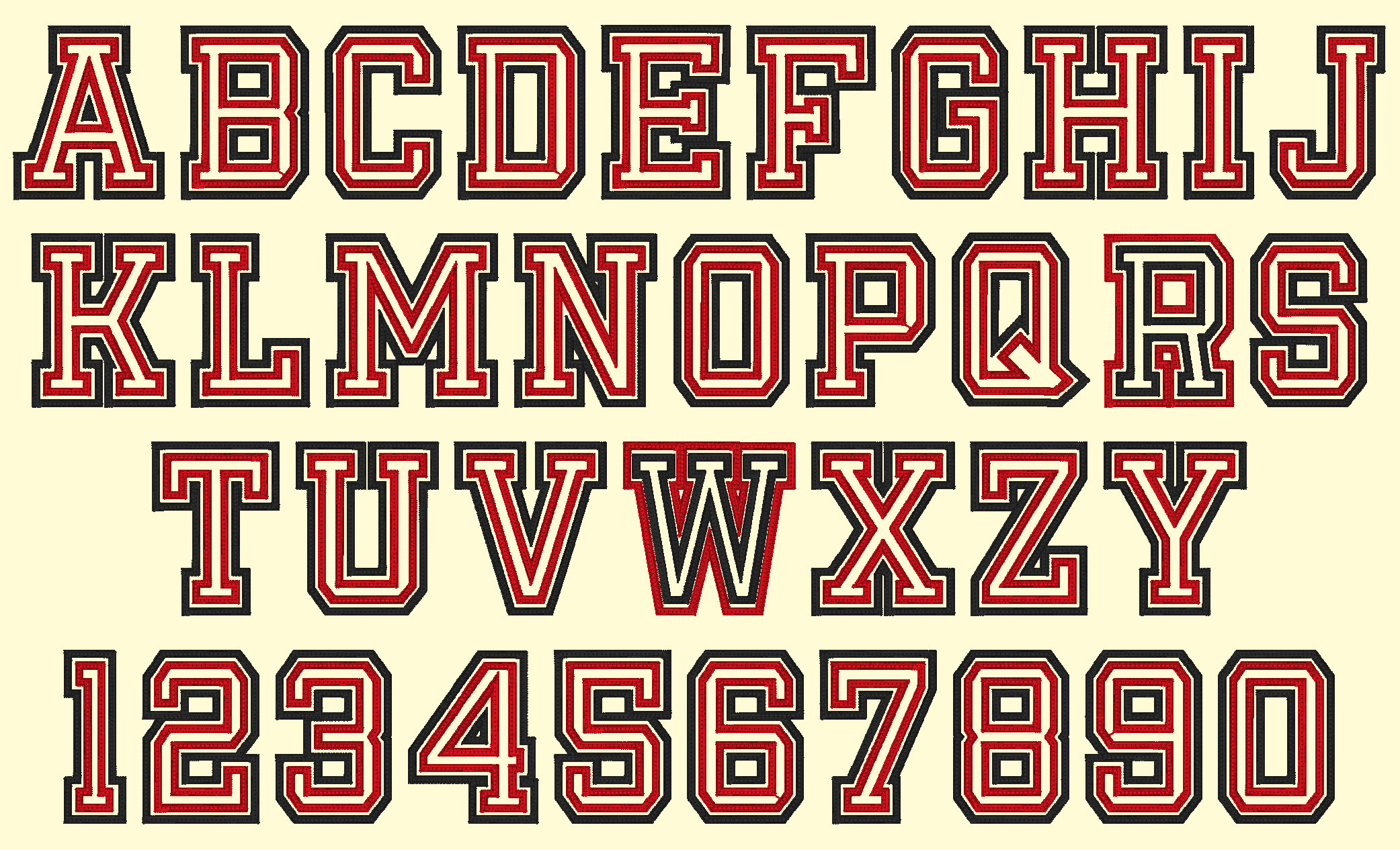 Sports Font Alphabet