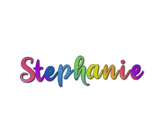 BX included! NO special thread Rainbow Iridescent 2 Color Monogram FONT alphabet Machine Embroidery designs gradient ombre embroidery font
