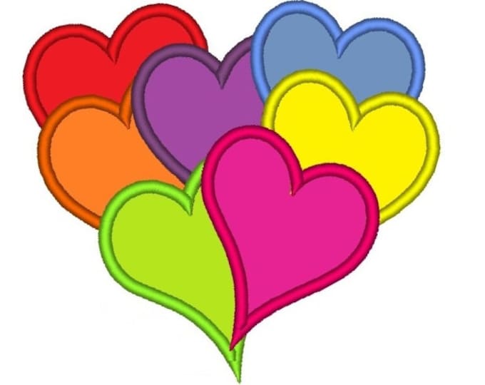 Magic valentine heart from hearts - great for boys and girls machine embroidery designs, fill stitch and applique designs 4x4, 5x7 and 6x10