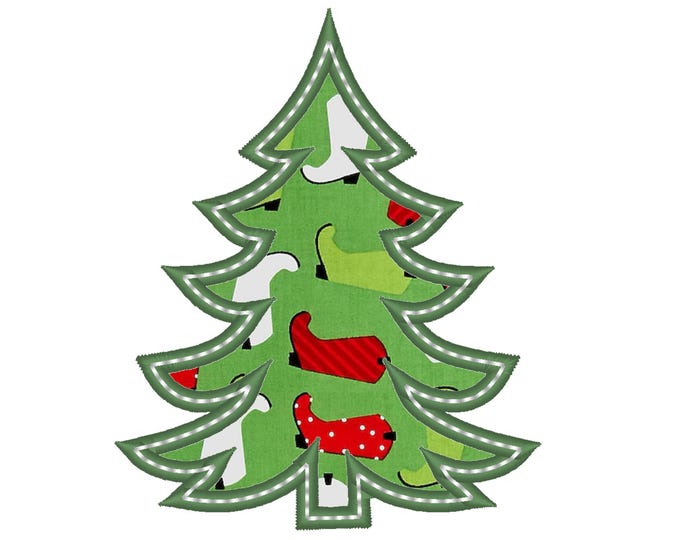 Classic Simply Christmas tree Woodlands Tree Applique Triple Applique design Christmas tree  embroidery designs 4x4 5x7 6x10 Sweatshirt