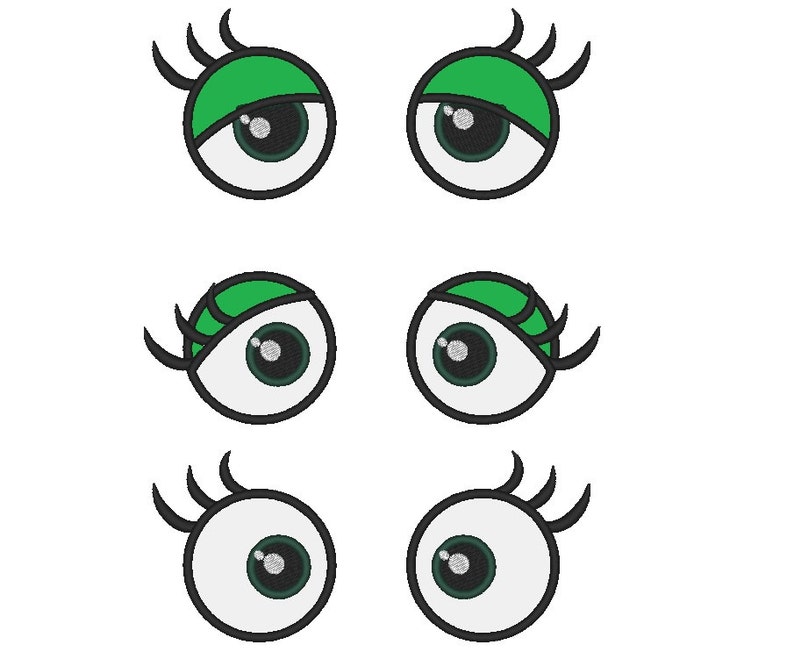 Your Toy Eyes Frog Eyes Applique machine Embroidery Etsy