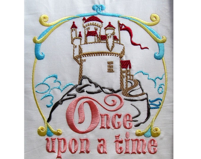Fairy tale castle - machine embroidery designs - multiple sizes, for hoops 4x4, 5x7 and 6x10