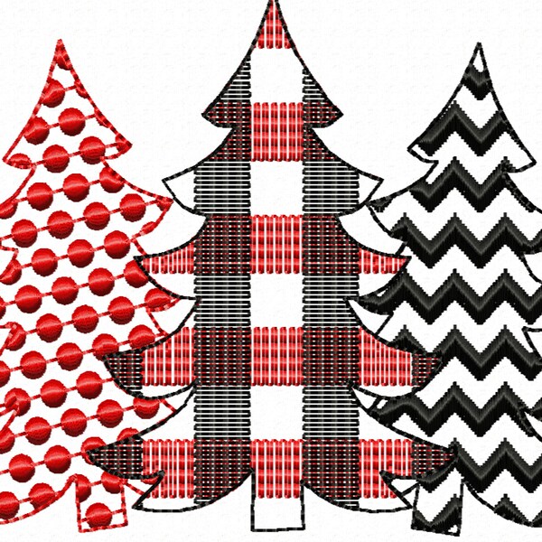 Medium Evergreen Tree Applique Patch – Conifer, Pine, Sequoia, Redwood – Iron-On Or Sew-On