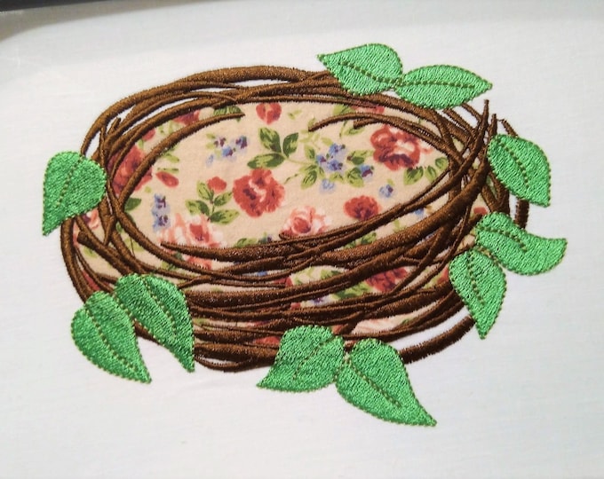 Family nest applique designs   - machine embroidery designs for embroidery hoops 4x4 and 5x7