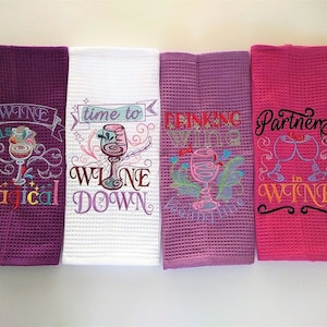 Kitchen wine cute quotes - machine embroidery designs - 4x4 and 5x7 - kitchen towels embroidery collection, wine lovers embroidery