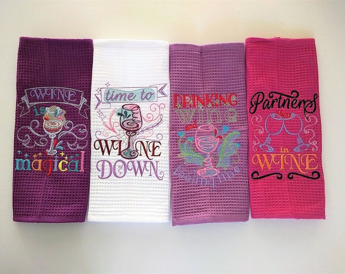 Kitchen wine cute quotes - machine embroidery designs - 4x4 and 5x7 - kitchen towels embroidery collection, wine lovers emroidery