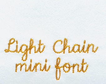 Schneller leichter Stich Kette FONT Stickmaschine Designs handgeschriebenes Schrift Alphabet Buchstaben Monogramm verschiedene Größen 1 bis 3,2 in, ONE