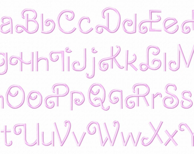 Retro valentine Satin stitch Line FONT machine embroidery designs mini handwritten script alphabet letters monogram font DIY font BX