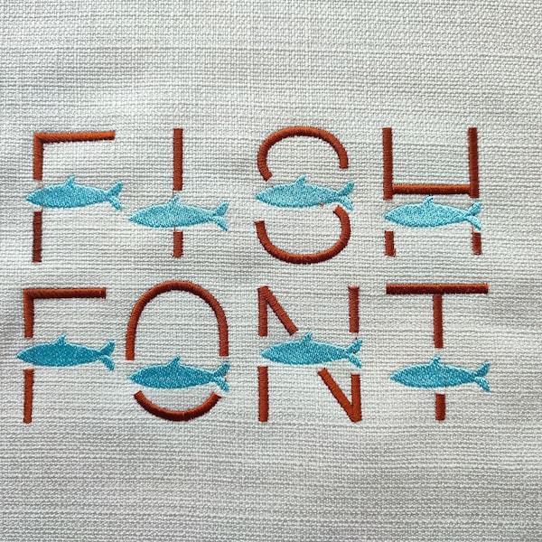 Satin stitch Fish Font embroidery font Fisher Marine alphabet machine embroidery designs small ocean sea fish monogram boys men fishman