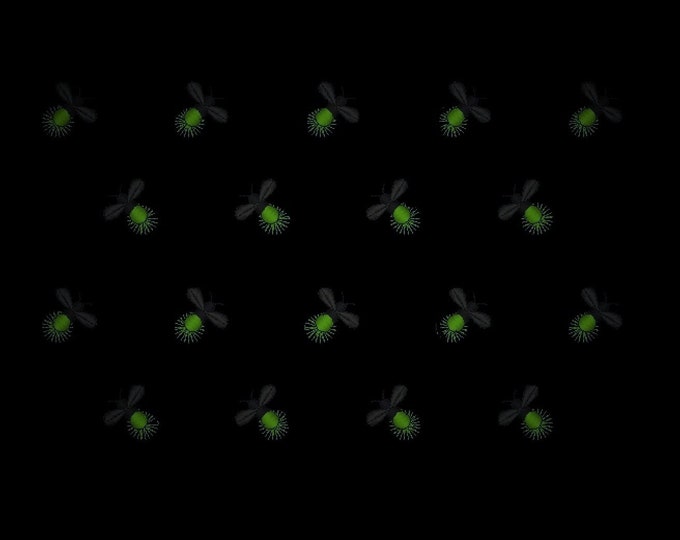 Awesome firefly mini sizes for fabric embellishment and great add-on to any project Glow in the dark special machine embroidery designs
