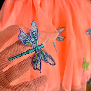 Dragonfly 3D three-dimensional embroidery 3D dimensional FSL Free standing lace machine embroidery designs in the hoop ITH for hoop 4x4