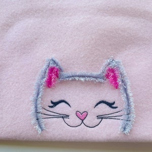 Peeking Cat Fringed kitty cute little kitten cat pet machine embroidery designs baby kids Fringe chenille in the hoop ITH design by Artapli embroidery format PES HUS JEF EXP DST VIP VP3 XXX instant download