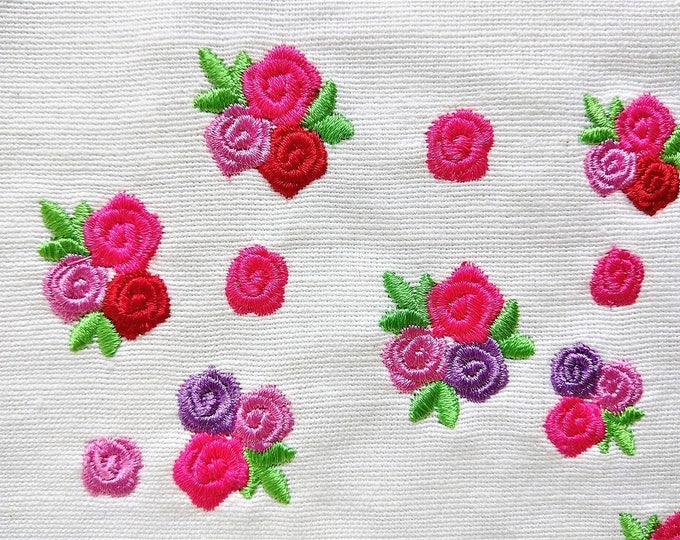 Accent mini rose, small rose, small flower, mini roses, mini, wee, floral machine embroidery designs, Big set 0.8 and 1 inch rose embroidery