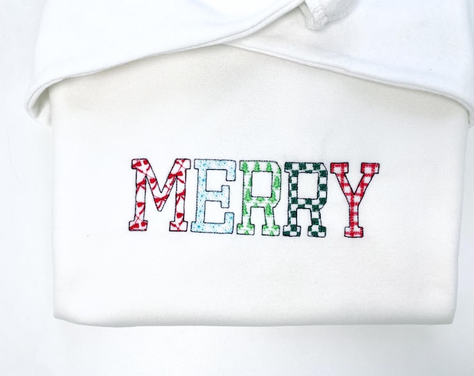 Christmas SET of 5 Patterned Fonts Bow Checks Ricrac Knit Trees Monogram Alphabet machine embroidery designs many sizes combine and merge