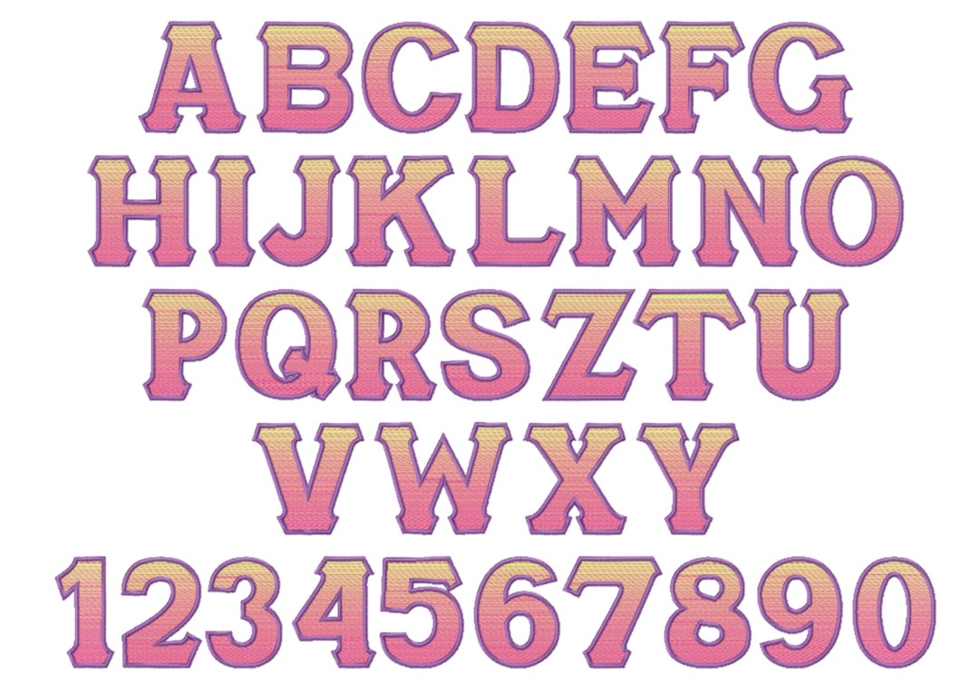 Graduate Gradient Ombre FONT Machine Embroidery Designs Rainbow ...