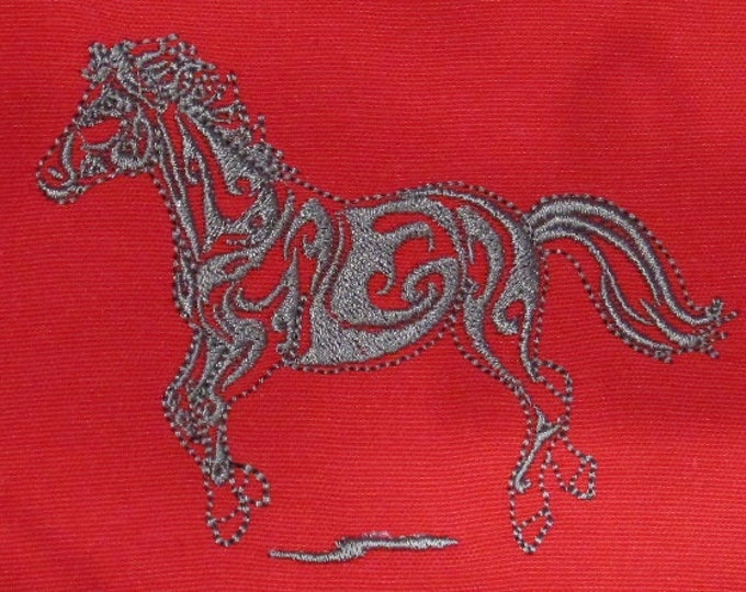 Horse outline design, machine embroidery designs - 4x4, 5x7 and 6x10