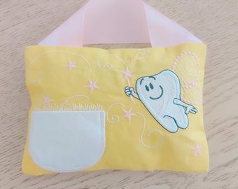 Tooth Fairy pillow - ITH - in the hoop machine embroidery design pillow designs with Glow in the dark thread effect for hoop 5x7 and 6x10