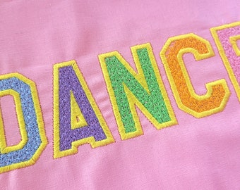 Faux chenille sport block Font Athletic Sport School Team Players alphabet letters Applique machine embroidery designs sizes 2.2 thru 5.5in