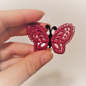 SMALL Butterfly Three-dimensional FSL Free Standing Lace Machine ...