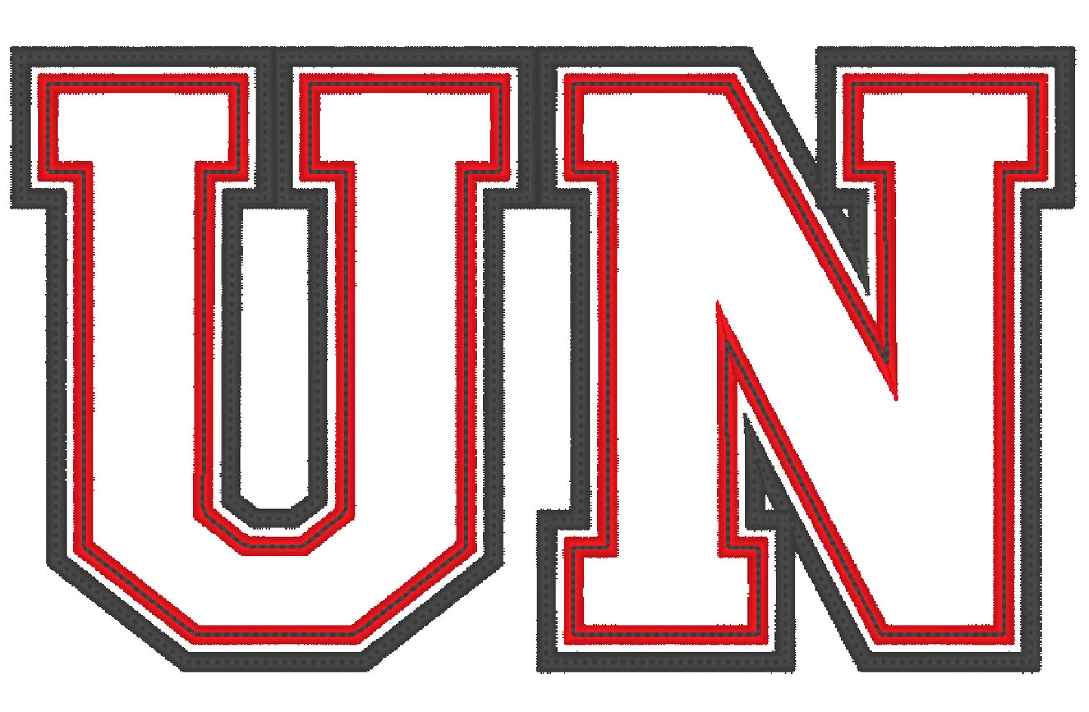 Varsity Collegiate Athletic block type Font machine embroidery | Etsy