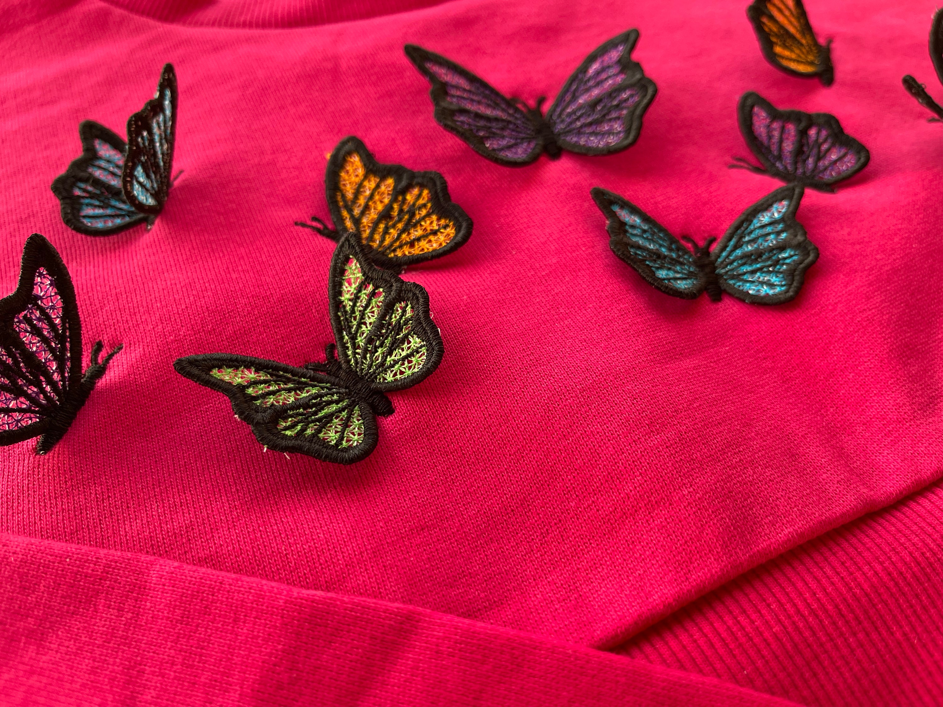 Butterfly 3D 3-dimensional FSL Freestanding lace machine embroidery ...