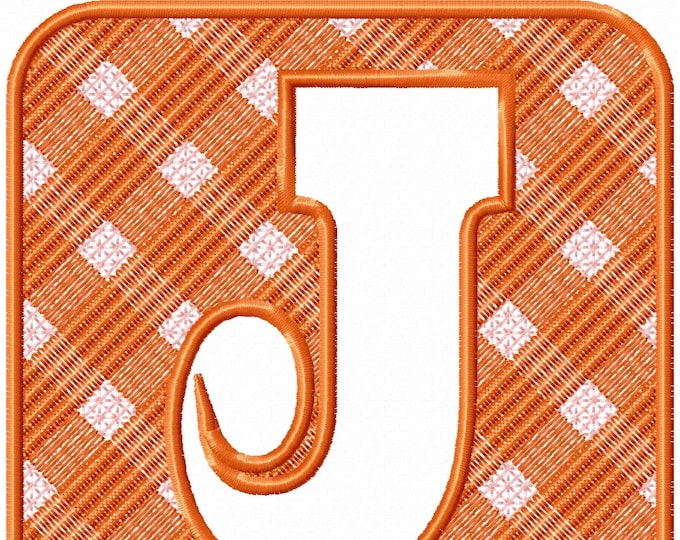 Embossed terry towel Monogram letters A-Z and gingham buffalo plaid Frame machine embroidery designs for hoop 4x4 5x7 6x10 wedding gift