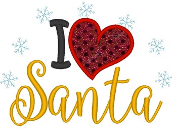 I love Santa, Santa  Claus, welcome Santa Claus Old fashioned awesome Santa unique embroidery applique designs sizes 4x4, 5x7 and 6x10