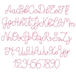 Diseños de bordado a máquina con efecto de puntada de frijol, fuente, letras del alfabeto escritas a mano, monograma con nombre de niño + BX