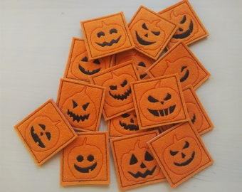Memory game Halloween Pumpkins In The Hoop machine embroidery designs ITH project INSTANT DOWNLOAD for hoop 4x4, 5x7, 6x10 spooky face scare
