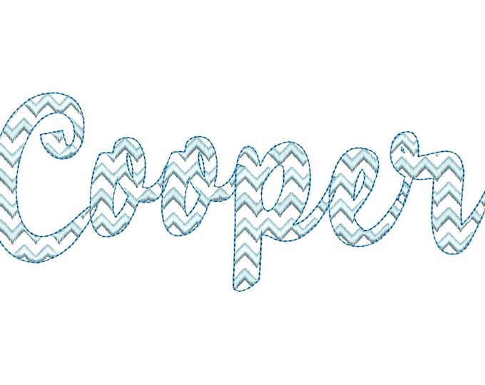 Chevron ZigZag Font 2 two colors script cursive alphabet RIC RAC machine embroidery designs assorted sizes  kids name font letters numbers