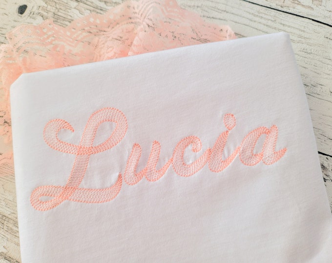 Quick light stitch Line Shadow FONT machine embroidery designs in assorted mini sizes alphabet letters, feminine and delicate, BX included