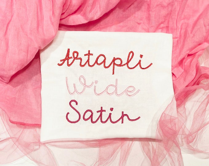 Satin stitch Line FONT machine embroidery designs in assorted sizes 1 up to 4 inches handwritten script alphabet monogram letters + BX