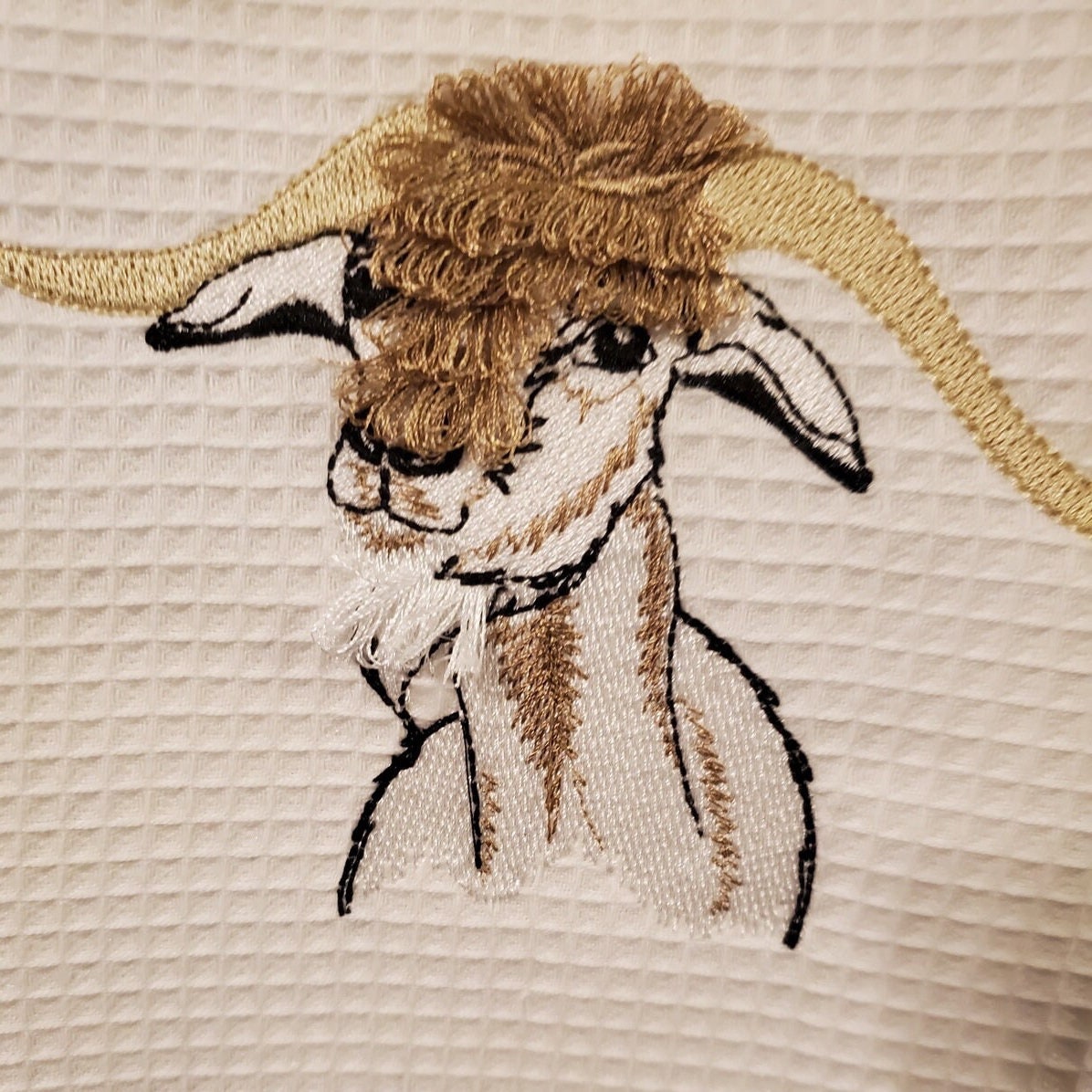 Goat embroidery Fringed hair goat machine embroidery designs fluffy