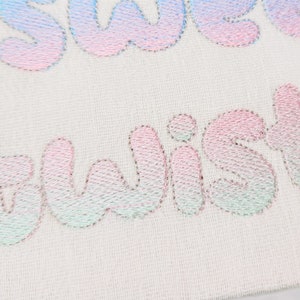 Rainbow Iridescent 2 Color Monogram FONT alphabet machine embroidery designs ombre gradient font embroidery BX included! NO special thread!