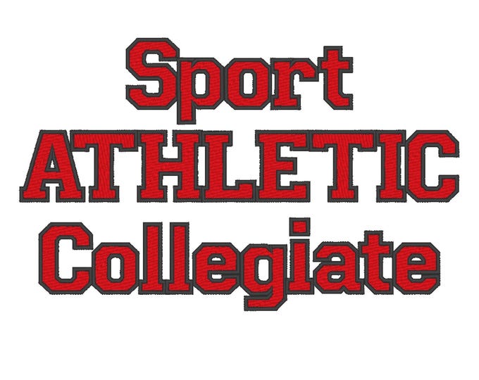 Varsity Collegiate type Font machine embroidery designs monogram capital and lowercase letters and numbers fill stitch alphabet, BX