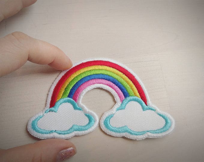 Rainbow patche - machine embroidery kiss patch applique designs assorted sizes mini designs  INSTANT DOWNLOAD