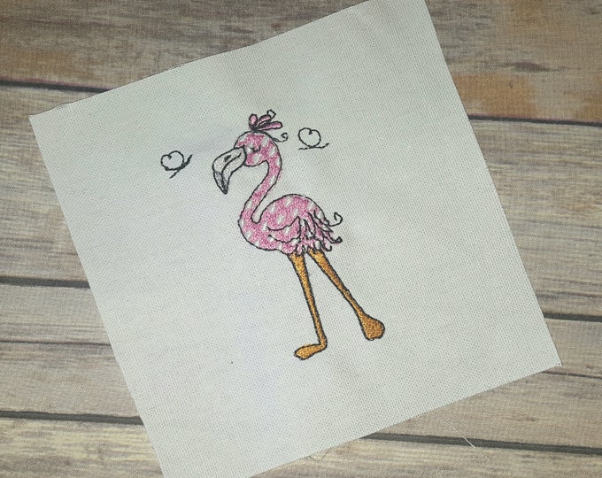 Polka dot Flamingo, flamingo machine embroidery designs for hoop 4x4, 5x7 and 6x10 INSTANT DOWNLOAD awesome animal pink bird