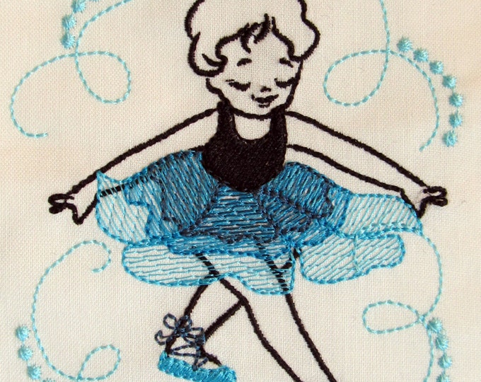 Unique Little dancer embroidery outline designs / 4x4, 5x7 and 6x10, dancer embroidery designs, multiple sizes