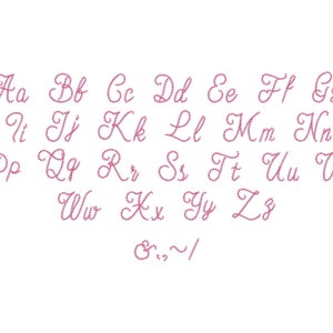 Quick light stitch Chain Links FONT machine embroidery designs in assorted mini sizes alphabet letters playful kids name monogram, BX incl