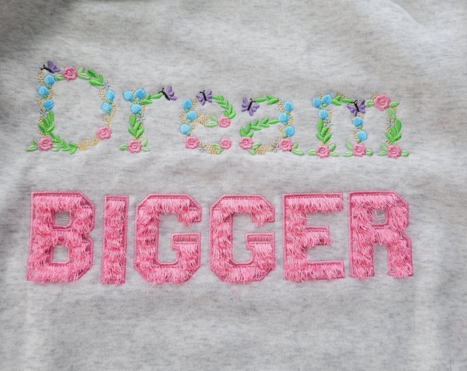 Fringed fluffy Font chenille layers Athletic Sport School Team Players alphabet machine embroidery designs assorted sizes 2.5 up to 6 inches