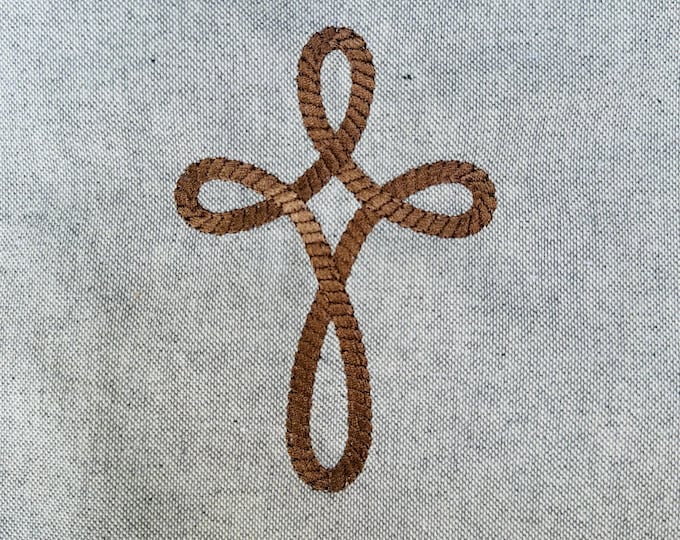 Christian Rope Cross Religious Machine Embroidery Designs in Assorted Sizes from 4 up to 7 Inches cord rope stitch cross or celtic knot