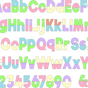 Lätt applikationstypsnitt Öppen kant Raggedy-applikation Alfabet Bönstygnskontur Patchwork Maskinbroderimönster Delad duoton flerfärgad