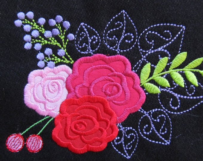 Shabby Chic Flowers, beautiful rose, flower embroidery, simply flowers applique - machine embroidery designs for embroidery  4x4  5x7