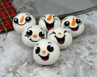 Snowball for playing snow fight SET of 6 ITH In The Hoop Machine Embroidery designs in one step super simply ITH Christmas kids plushie ball