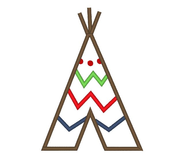 Tepee machine embroidery applique birthday outfit designs - assorted sizes, for hoops 4x4, 5x7, 6x10  INSTANT DOWNLOAD