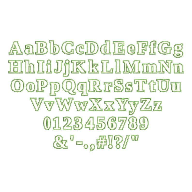 Applique FONT Tilda satin stitch and hand stitch effect 2 outline Alphabet Monogram – Instant Download Digital File Instant Download By Artapli Embroidery Format PES HUS DST JEF EXP VP3 XXX EXP