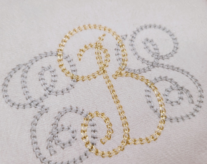 Unique new and awesome light chain stitch Circle Monogram Font assorted sizes machine embroidery designs wedding gift idea for hoop 4x4, BX