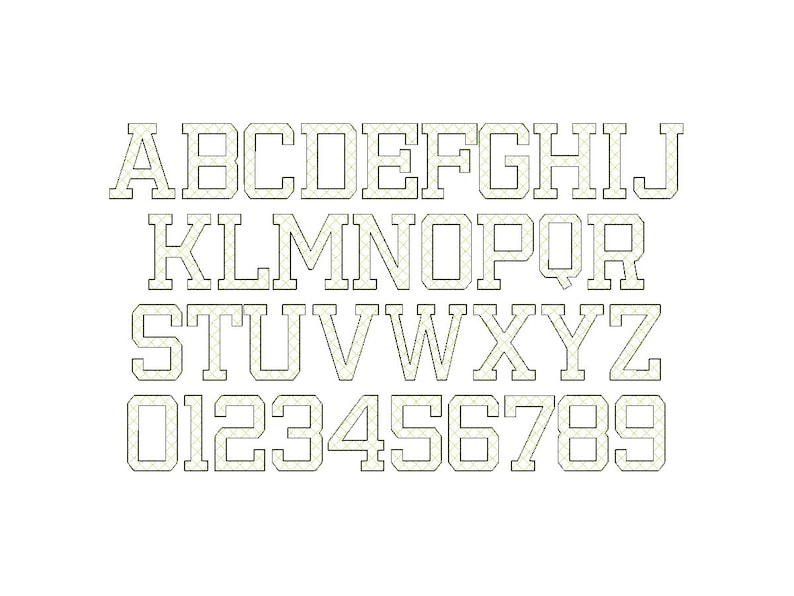 Quick Light Stitch Quilted FONT Machine Embroidery Designs Assorted ...