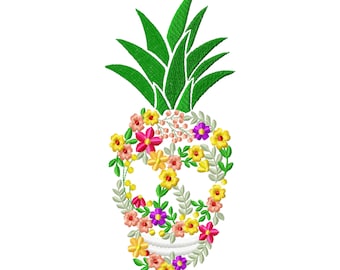 Cute funny awesome decorative Pineapple Skull garden flag decoration summer time skull silhouette machine embroidery designs assorted sizes